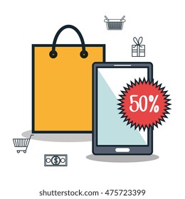 electronic commerce  isolated icon design, vector illustration  graphic 