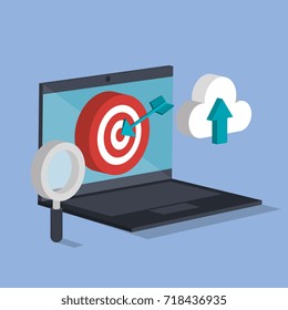 electronic commerce isometrics icons