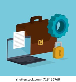 electronic commerce isometrics icons
