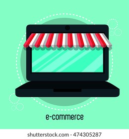 electronic commerce marketing icon vector illustration graphic