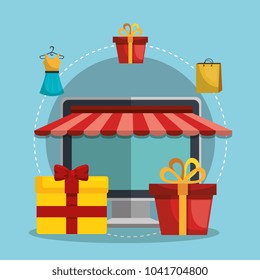 electronic commerce set icons