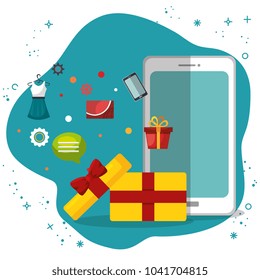 electronic commerce set icons