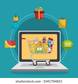 electronic commerce set icons