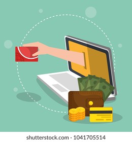 electronic commerce set icons