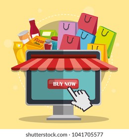 electronic commerce set icons