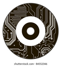 electronic compact disc CD eps10 vector illustration