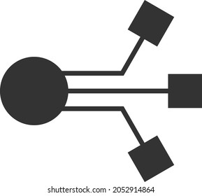 Icono de componente electrónico con estilo plano. Ilustraciones de iconos de componentes electrónicos vectoriales aislados, estilo sencillo.