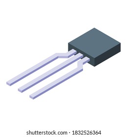 Electronic component icon. Isometric of electronic component vector icon for web design isolated on white background