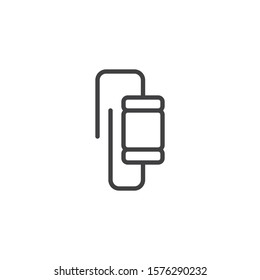 Electronic component, varistor line icon. linear style sign for mobile concept and web design. Resistor, semiconductor outline vector icon. Capacitor symbol, logo illustration. Vector graphics
