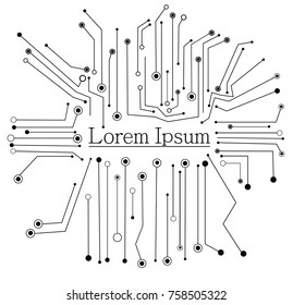 Electronic components ,computer hardware, motherboard ,vector illustration on white background