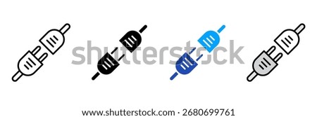 electronic components Icon Set Multiple Style Collection. Power Supply, Circuit Board, Microcontroller, Resistor, Capacitor, Diode, Transistor, Sensor, Relay, Transformer, Motor, Generator, Battery, F