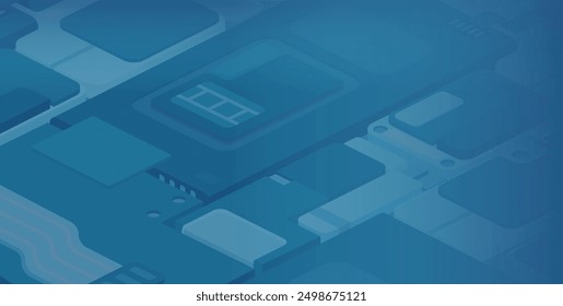 Componentes Electrónicas Fondo Abstractas isométrico.