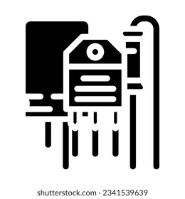 componentes electrónicos fabricar ingeniero de glifo vector de icono. signo de ingeniero de fabricación de componentes electrónicos. ilustración de símbolo aislado