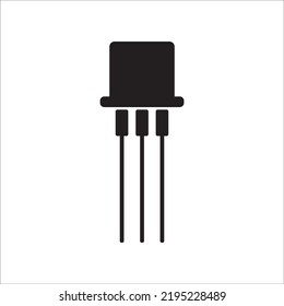 electronic components and microchip icon vector drawing