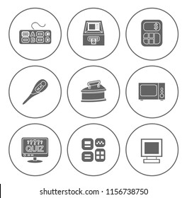 Electronic computer icons set - mobile app symbols