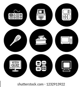 Electronic computer icons set - mobile app symbols
