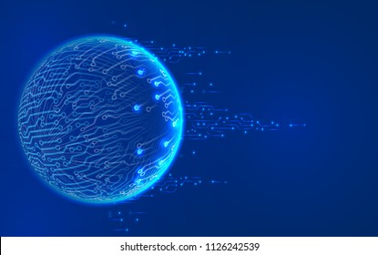 Electronic contacts on sphere. Including glowing elements. Used a clipping mask.