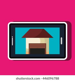 electronic control garage isolated icon design, vector illustration  graphic 