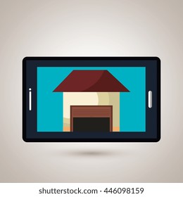 electronic control garage isolated icon design, vector illustration  graphic 