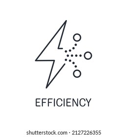 Electronic control system for efficient use of energy, resources. Vector linear icon isolated on white background