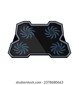 electronic cooling pad cartoon. machine equipment, cool computer, business office electronic cooling pad sign. isolated symbol vector illustration