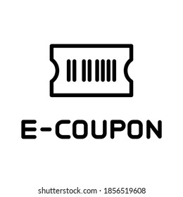 Electronic Coupon icon. Line vector. Isolate on white background.
