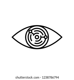 electronic cyber eye icon, Artificial Intelligence icon