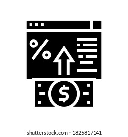 electronic deposit glyph icon vector. electronic deposit sign. isolated contour symbol black illustration