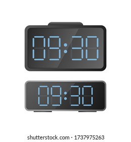 Electronic Desk Clock Modern Watches Workplace Stock Vector (Royalty ...