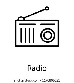 An electronic device with antenna and buttons, radio 