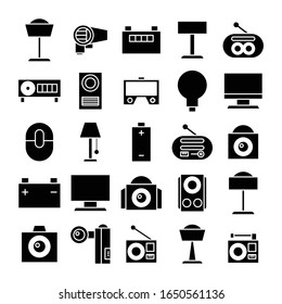 conjunto de iconos de dispositivos electrónicos y dispositivos