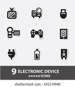 Electronic device cartoon icons,vector