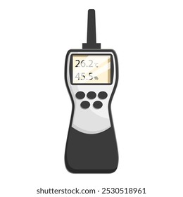 Electronic device with display showing temperature and humidity level