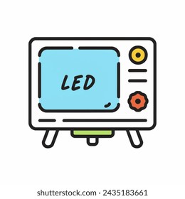 Electronic device flat color line icon. Pictogram for web page, mobile app, promo. Editable stroke.