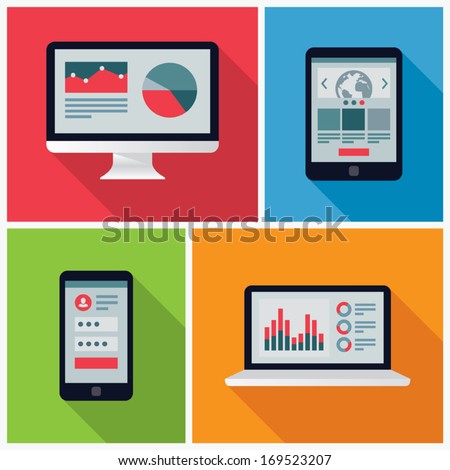 Electronic Device Flat Icons