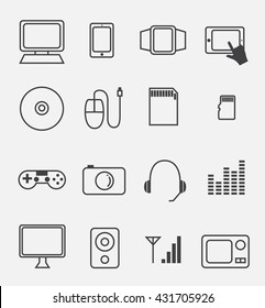 electronic device and household icon set