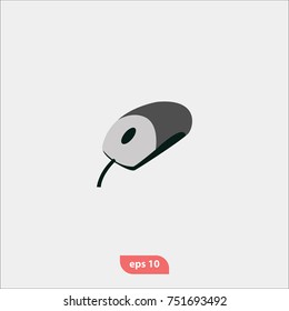 Electronic device icon, computer mouse symbol, flat vector and trendy illustration sign