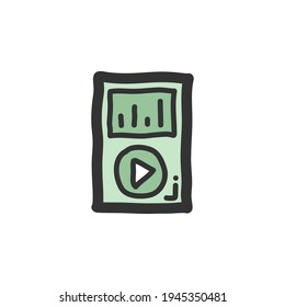 electronic device icon outline stroke flat icon.