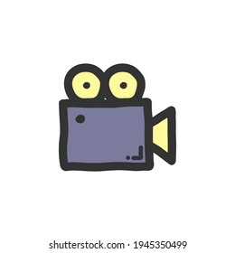 electronic device icon outline stroke flat icon.