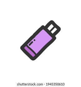 icono de contorno de contorno de dispositivo electrónico icono plano.