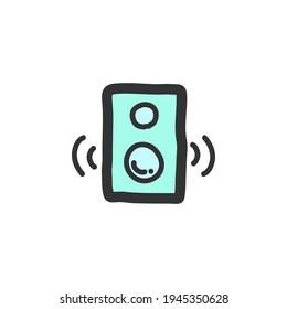 icono de contorno de contorno de dispositivo electrónico icono plano.