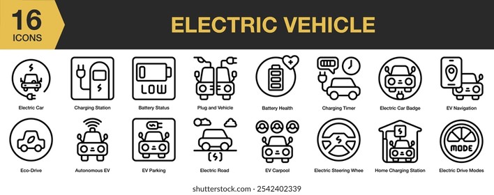 Conjunto de iconos de dispositivo Electrónica. Incluye grabadora de cámara, reloj digital, flashdisk, handycam, auriculares y más. Colección de Vector de iconos de contorno.