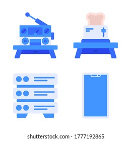 Juego de iconos de dispositivo electrónico = radio, tostador, servidor, smartphone.
Perfecto para aplicaciones móviles web, presentación, ilustración y cualquier otro proyecto.
