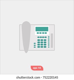 Electronic device icon, telephone symbol, flat vector and trendy illustration sign