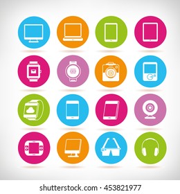 electronic device icons, gadget icons