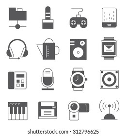 electronic device icons, gadget icons set