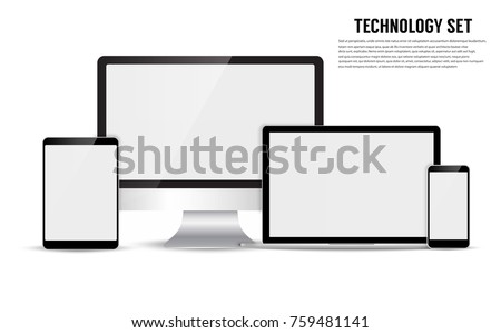 Electronic device isolated on white background. Vector illustration EPS10