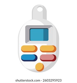 Electronic device for measuring blood sugar, vector illustration