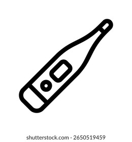 Electronic device for measuring body temperature, outline style