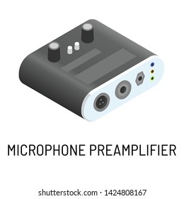 Electronic device microphone preamplifier signal processing isolated object vector  